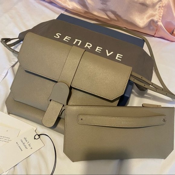 Senreve Handbags - NWT Senreve Crossbody bag pebbled sand leather